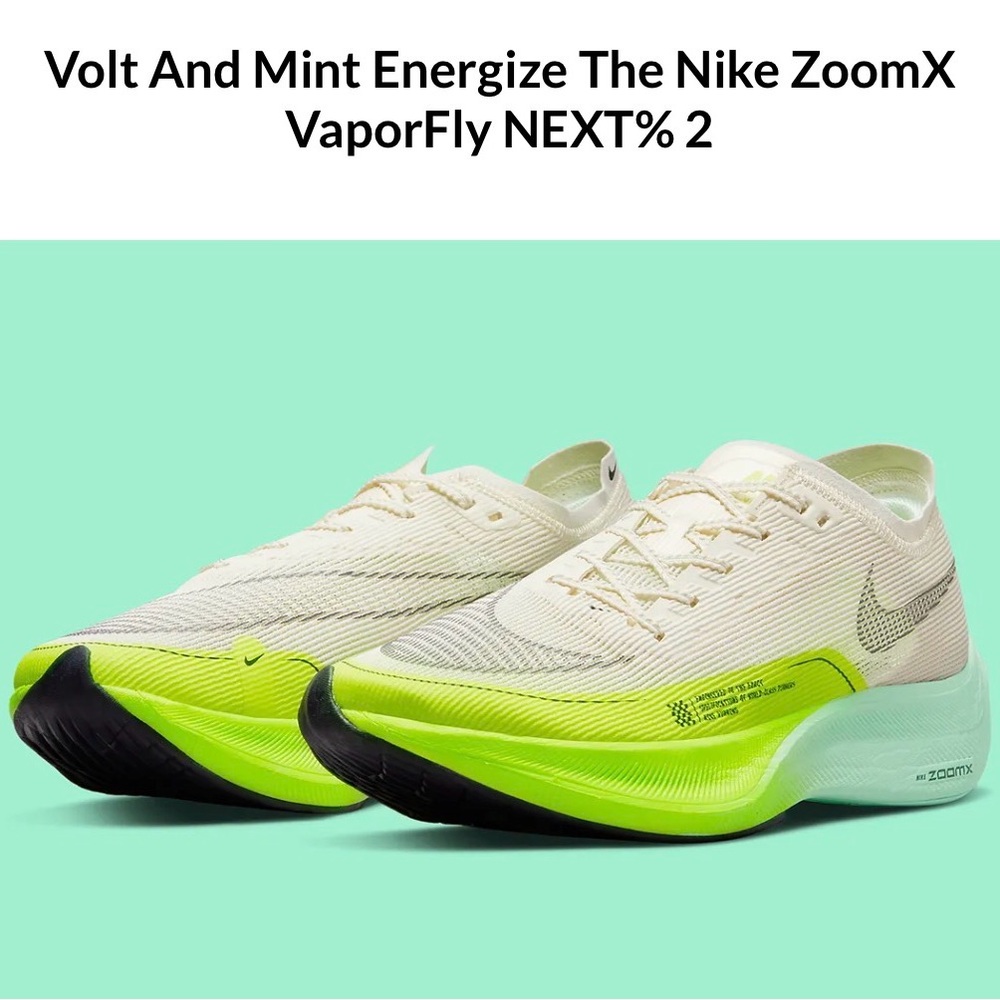 Nike Women’s ZoomX VaporFly NEXT% 2 Mint & Volt